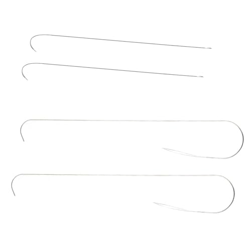 Fashionable Beading Needle Set of 4 Sturdy Jewelry Making Tools Accessory Portable for Craft Supplies Men and Women