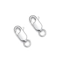 925 Sterling Silver Lobster Clasp for DIY Necklace Bracelet Jewelry Making, Double Spring Clasp with Closed Jump Rings, Necklace Extender Clasp Connector Bracelet Extension (Style 8) - style: Style 8