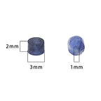 BEADIA Natural Blue Sodalite Short Cylinder Beads 2x3mm 155pcs Tube Loose Semi Gemstone Beads for Jewelry Making Design - color: Blue Sodalite