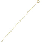 14K Solid Gold Necklace Extender Real Bracelet Extender 2 3 4 Inch Durable Adjustable Chain Gold Anklets Extension for Women 2" 3" 4" (14K Yellow Gold-4 IN) - color: 14K Yellow Gold-4 IN