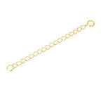 1pc Adabele Real Yellow Gold Plated Sterling Silver Chain Extender Clasp Removable Adjustable 2 inch Cable Chain Extension for Necklace Bracelet Anklet Jewelry Making SS279-2 - color: Gold, size: 2 inch - 1pc