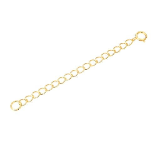 2pcs Adabele Real Yellow Gold Plated Sterling Silver Chain Extender Clasp Removable Adjustable 4 inch Cable Chain Extension for Necklace Bracelet Anklet Jewelry Making SS279-4 - color: Gold, size: 4 inch - 2pcs