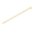 1pc Adabele Real Yellow Gold Plated Sterling Silver Chain Extender Clasp Removable Adjustable 6 inch Cable Chain Extension for Necklace Bracelet Anklet Jewelry Making SS279-6 - color: Gold, size: 6 inch - 1pc