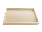 Stackable Jewelry Display Tray Necklace Bracelet Watch Organizer Premium Grad Beige Velvet Home Store Shows Gallery Drawer Divider Closet Organization - color: Bracelets-Watches