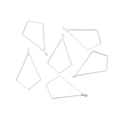 Adabele 100pcs Hypoallergenic Silver Kite Shape Beading Hoop Link Jewelry Findings Connector Component for DIY Craft Earrings Jewelry Making CF130-4 - size: Kite-Shaped Hoop (2.3 inch Long)