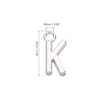 PATIKIL Letter Charm, 50pcs Alphabet Initial Pendant Charm Bulk DIY for Jewelry Making Bracelets Earrings Necklace - style: K