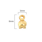 BEADIA 14K Gold Plated End Caps Non Tarnish 3x6mm 200pcs for Jewelry Making Findings - color: End Caps 14K Gold, size: 3x6mm