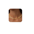 WomenGifts Cuban Link Chain Necklace for Women, Waterproof 14k Gold Silver Plated Chain Choker, Non Tarnish Stainless Steel Jewelry, 3.5/5/6/8/11mm,14/16/18 Inch Thin&Chunky&Thick - color: Gold, style: 5MM-14"