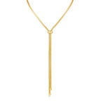 Gold Silver Necklace for Women Y Chain Adjustable Gold Long Necklaces Fashion Dainty Jewelry - color: gold G