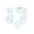 Adabele 10pcs Natural White Jade Gemstone 8x14mm Donut Rondelle Beads Large Hole ID 5.6mm for DIY Craft Jewelry Making GW-A4 - color: White Jade, size: 14mm x 8mm - 10pcs