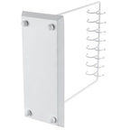 MyGift White Metal Jewelry Organizer Stand for Necklaces with 20 Hooks and Ring Tray - color: White