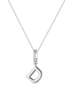 OVRUNS Initial Charm for Women,Letter Bracelet Necklace Charms Alphabet Pendant Charms With Clasp - color: Silver, style: Letter D