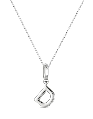 OVRUNS Initial Charm for Women,Letter Bracelet Necklace Charms Alphabet Pendant Charms With Clasp - color: Silver, style: Letter D