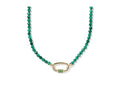 Kendra Scott, Women's, Emery Beaded Strand Necklace - color: Gold Green Malachite