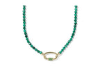 Kendra Scott, Women's, Emery Beaded Strand Necklace - color: Gold Green Malachite