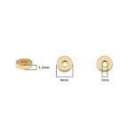 BEADIA 14K Gold Plated Disk Spacer Beads 4x1.2mm 50pcs for Jewelry Making Findings Non Tarnish - color: 14K Gold, size: 4x1.2mm Disk