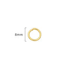 BEADIA 14K Gold Plated Jump Rings Non Tarnish 8mm 300pcs for Jewelry Making Findings - color: 14K Gold, size: 0.7x8mm