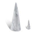 Marble Ring Stand for Nightstand Table Cute Jewelry Holder for Men Wedding Ring Display Stand for Kitchen Dish for Bathroom Sink Single Cone Tower Shape Mens Decorative Jewelry Holders