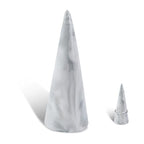 Marble Ring Stand for Nightstand Table Cute Jewelry Holder for Men Wedding Ring Display Stand for Kitchen Dish for Bathroom Sink Single Cone Tower Shape Mens Decorative Jewelry Holders