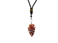 Amazing Gemstone Crystals and Healing Stones Carnelian Necklace - Gold Chain Necklace Pendant - Real Crystal Necklace - color: Arrowhead (Spiral), size: 1 PIECE