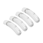 PATIKIL 4 Pcs Natural Stone, 36 x 10 mm Natural Curved Clear Quartz Stone Crystal Handmade Jade Flat Beads for DIY Crafting, Natural White Pine - color: Natural White Pine