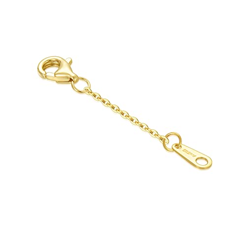 14k Gold Necklace & Bracelet Extender Chain, Adjustable Extension Chain for Necklace & Anklet - color: Style 1-Yellow Gold, size: 4inch