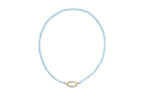 Kendra Scott, Women's, Emery Beaded Strand Necklace - color: Gold Lt Blue Chlcdny
