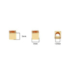 BEADIA 14K Gold Plated Cube Spacer Beads Right Angle 3x3mm 50pcs for Jewelry Making Findings Non Tarnish - color: 14K Gold, size: 3x3mm Right Angle Cube