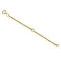 18K Solid Gold Extender for Necklace Bracelet Real Durable Adjustable Chain Gold Extension for Women 2 Inches - color: A