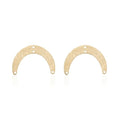 20pcs Adabele Brushed Raw Brass 29mm Moon Connector Link 4-Hole Earring Findings Unplated/Uncoated for DIY Craft Jewelry Making CF-C2 - size: Moon (4-Hole)