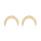 20pcs Adabele Brushed Raw Brass 29mm Moon Connector Link 4-Hole Earring Findings Unplated/Uncoated for DIY Craft Jewelry Making CF-C2 - size: Moon (4-Hole)
