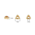 BEADIA 14K Gold Plated Triangle Spacer Beads 4x2mm 50pcs for Jewelry Making Findings Non Tarnish - color: 14K Gold, size: 4x2mm Triangle