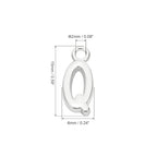 PATIKIL Letter Charm, 50pcs Alphabet Initial Pendant Charm Bulk DIY for Jewelry Making Bracelets Earrings Necklace - style: Q