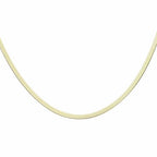 HARFINGTON Herringbone Necklaces Stainless Steel Snake Chain Necklace Adjustable Flat Chain for Women Jewelry Gift - color: Gold, size: 20" x 0.16"