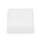 PU Leather Necklace Stand Display Holder Organizer Jewelry Showcase (White) - size: 3.15" x 3.15" x 0.97"