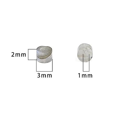 BEADIA Natural Spectrolite Spacer Beads Caps Flat Round Loose Beads for Beading Jewelry Making 3mmx2mm 38cm - color: Spectrolite, size: Flat Round 3mm x 2mm