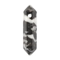 Zebra Jasper 32mm Natural Gemstone Hexagonal Wand Jewelry Making Crystal Pointed Chakra Reiki Healing Beads 2mm Hole Drilled(Pack of 10) - color: Zebra jasper