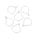 Adabele 100pcs Hypoallergenic Silver Circular Sector Beading Hoop Link Jewelry Findings Connector Component for DIY Craft Earrings Jewelry Making CF130-2 - size: Circular sector Hoop (1.6 inch Long)