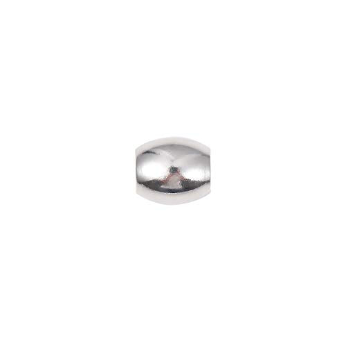 BEADIA Stainless Steel Spacer Beads 10x11mm Oval Loose Charm Caps Beads for DIY Jewelry Making 10pcs with 6mm Hole - color: 10x11mm 6mm