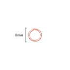 BEADIA Rose Gold Plated Jump Rings Non Tarnish 8mm 300pcs for Jewelry Making Findings - color: Rose Gold, size: 0.7x8mm