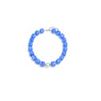 Mchic Colorful Beaded Choker Necklace for Women: Boho Large Square Acrylic Beaded Necklace Stainless Steel Adjustable Surfer Beach Strand Necklaces Summer Handmade Jewelry Gift for Women - color: Blue-Silver