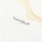 925 Sterling Silver Lobster Clasp for DIY Necklace Bracelet Jewelry Making, Double Spring Clasp with Closed Jump Rings, Necklace Extender Clasp Connector Bracelet Extension (Style 21) - style: Style 21