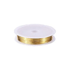 1 Roll 51.18 Feet(15.6m) 28 Gauge Round Copper Jewelry Bendable Wire Long-Lasting Plated Jewelry Wire Soft Artistic Wires Copper Metal Beading for Jewelry Making Crafts,Light Gold - color: 28 Gauge,Light Gold