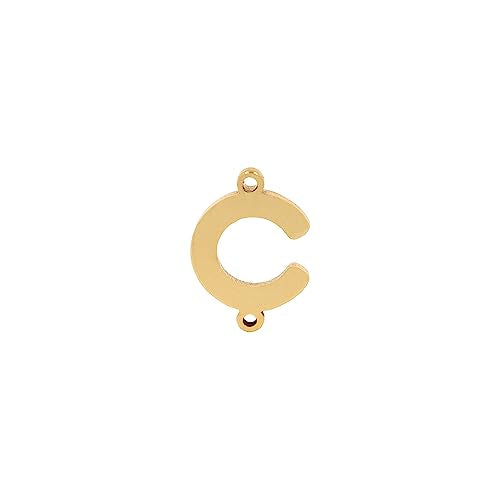 26pcs 18k Gold Filled Letter Charms,Initial Charms,Letter Pendants for DIY Bracelet Necklace Jewelry Making - color: letter style 1