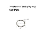 600 Pcs 304 Stainless Steel Jump Rings,6MM Open/Close O Rings,Loop Contactors for Jewelry Making,DIY Crafts, Industrial Repair 1MM Thickness (18 Gauge) - size: 6MM