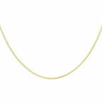 HARFINGTON Herringbone Necklaces Stainless Steel Snake Chain Necklace Adjustable Flat Chain for Women Jewelry Gift - color: Gold, size: 18" x 0.1"
