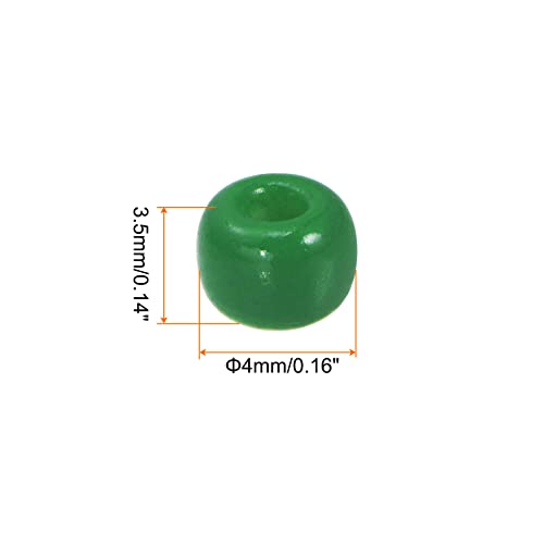 HARFINGTON 2000Pcs Small Glass Beads 6/0 4mm Loose Tiny Round Small Beads for Bracelet Earring Rings Jewelry Making, Dark Green - color: Dark Green
