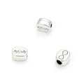 40pcs Infinity Eternity Sign Large Hole Loose Beads (4.5mm Hole) Antique Silver Metal Spacer for DIY Craft Jewelry Making MEC-C1 - size: Infinity Bead