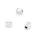 20pcs Infinity Eternity Sign Large Hole Loose Beads (4.5mm Hole) Antique Silver Metal Spacer for DIY Craft Jewelry Making MEC-C1 - size: Infinity Bead