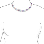 Simple Classic Hand Knotted Created Semi Precious Gemstone Round Ball 10MM Bead Strand Choker Collarbone Necklace Western Jewelry For Women Toggle Clasp 15 17 19 Inch - color: Multi Gemstones